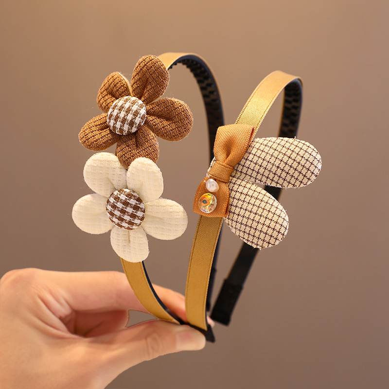 BD-A006 Bando Anak Perempuan Korea Karakter Motif Bunga Pita Beruang Kelinci Aksesoris Rambut Fashion