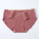 [10633] (CLEAR STOCK) W-CD002 Celana Dalam Wanita Hamil Katun Menyerap Keringat CD Pinggang Rendah Tanpa Jahitan (W-CD002-Red)
