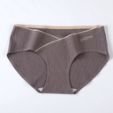 [10634] (CLEAR STOCK) W-CD002 Celana Dalam Wanita Hamil Katun Menyerap Keringat CD Pinggang Rendah Tanpa Jahitan (W-CD002-Brown)