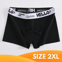 [10131] P-CD006 Boxer Celana Dalam Pria Dewasa Fashion Men Hello On Me Cook High Quality Remaja Jumbo Bahan Katun Lembut (P-CD006-Black 2XL)
