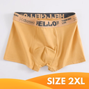 [10139] P-CD006 Boxer Celana Dalam Pria Dewasa Fashion Men Hello On Me Cook High Quality Remaja Jumbo Bahan Katun Lembut (P-CD006-Yellow 2XL)