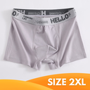 [10143] P-CD006 Boxer Celana Dalam Pria Dewasa Fashion Men Hello On Me Cook High Quality Remaja Jumbo Bahan Katun Lembut (P-CD006-Light Grey 2XL)