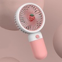 [10882] K-AP001 Kipas Angin Genggam Mini Portable Bentuk Buah / Kipas Angin Tangan Bahan Silikon / Mini Fan / Kipas Lipat Portable (K-AP001-Pink)