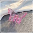 [10865] JR-A007 Jedai Rambut Motif Kupu-Kupu Kristal Butterfly Korean Jepit Hair Claw Transparant Aksesoris (JR-A007-Pink)