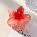 [10827] JR-A003 Jepit Rambut Korea Jedai Bunga Kamboja Wanita Elegan High Quality Motif Baru Clips 8CM (JR-A003-Orange)