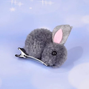 [10842] JR-A004 Jepit Rambut Kelinci Rabbit Hair Accessories - Jepit Rambut Versi Klip Untuk Anak Perempuan (JR-A004-Grey)