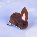[10844] JR-A004 Jepit Rambut Kelinci Rabbit Hair Accessories - Jepit Rambut Versi Klip Untuk Anak Perempuan (JR-A004-Brown)