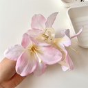 [11028] JR-A012 Jepit Rambut Bunga Amaryllis Elegan Jepitan Rambut Korea Fashion Floral Hairpin (JR-A012-Pink)