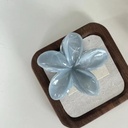 [11096] JR-A014 Jepit Rambut Wanita Model Bunga Kamboja Khas Bali Motif Marble Pattern High Quality (JR-A014-Blue/Silver)