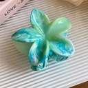 [11097] JR-A014 Jepit Rambut Wanita Model Bunga Kamboja Khas Bali Motif Marble Pattern High Quality (JR-A014-Green/Marble)