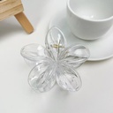 [11099] JR-A014 Jepit Rambut Wanita Model Bunga Kamboja Khas Bali Motif Marble Pattern High Quality (JR-A014-Clear)
