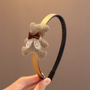 [11187] BD-A006 Bando Anak Perempuan Korea Karakter Motif Bunga Pita Beruang Kelinci Aksesoris Rambut Fashion (BD-A006-Bear)