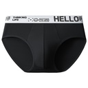 [10370] P-CD006 Boxer Celana Dalam Pria Dewasa Fashion Men Hello On Me Cook High Quality Remaja Jumbo Bahan Katun Lembut (P-CD006-Black 3XL (V-Shape))