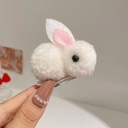 [11298] JR-A004 Jepit Rambut Kelinci Rabbit Hair Accessories - Jepit Rambut Versi Klip Untuk Anak Perempuan (JR-A004-White (Big))