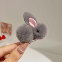[11300] JR-A004 Jepit Rambut Kelinci Rabbit Hair Accessories - Jepit Rambut Versi Klip Untuk Anak Perempuan (JR-A004-Grey (Big))