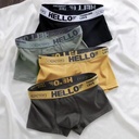 [11459] P-CD006 Boxer Celana Dalam Pria Dewasa Fashion Men Hello On Me Cook High Quality Remaja Jumbo Bahan Katun Lembut (P-CD006-P-Dark Grey 2XL)